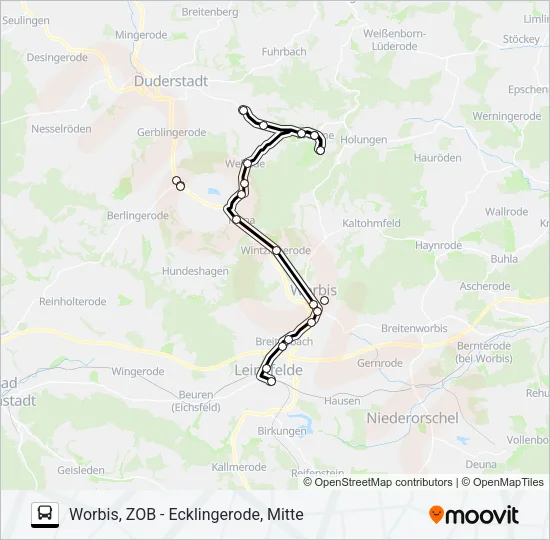 21 Bus Line Map