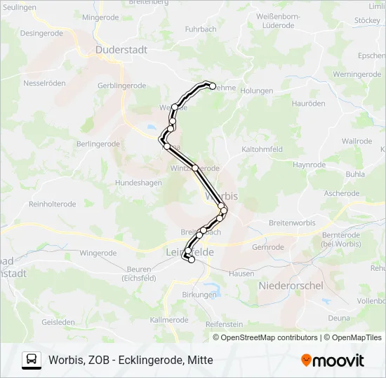 21 Bus Line Map