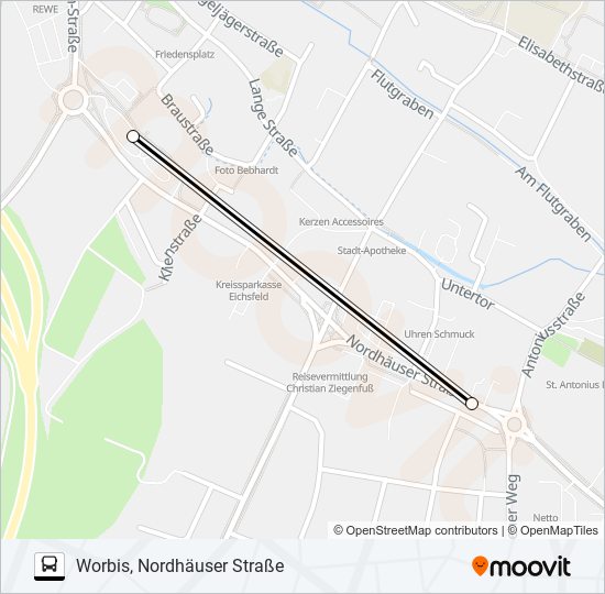 31 Route: Schedules, Stops & Maps - Worbis, Nordhäuser Straße (Updated)