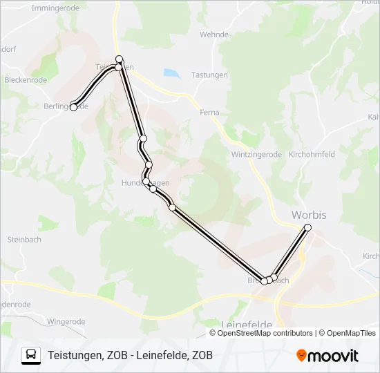 38 Bus Line Map