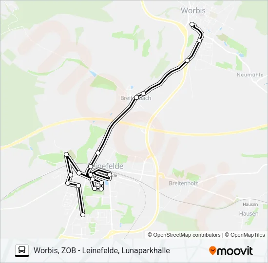 40 Bus Line Map