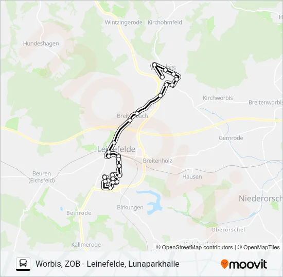 40 Bus Line Map