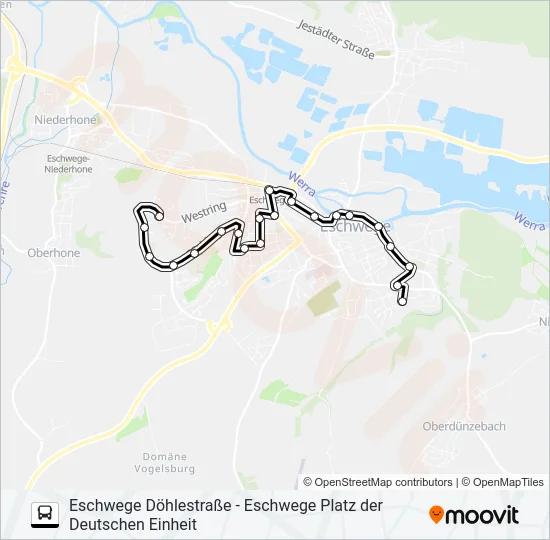 1 Bus Line Map
