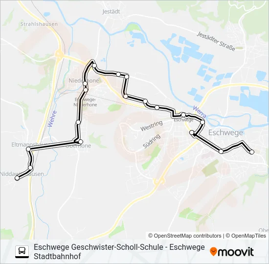 5 Bus Line Map