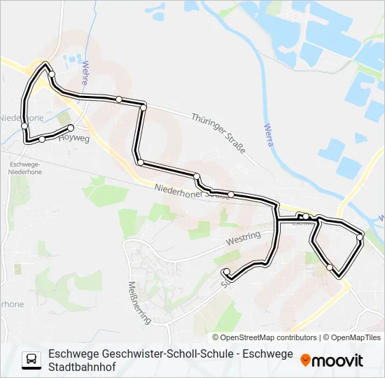 5 Bus Line Map