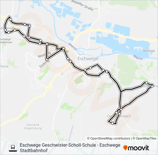 5 Bus Line Map