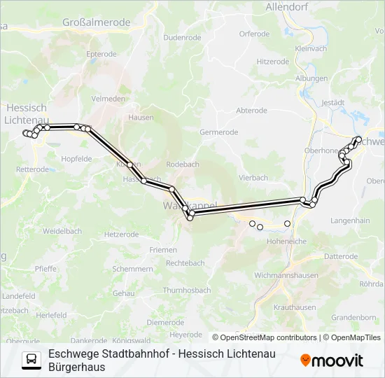 200 Bus Line Map