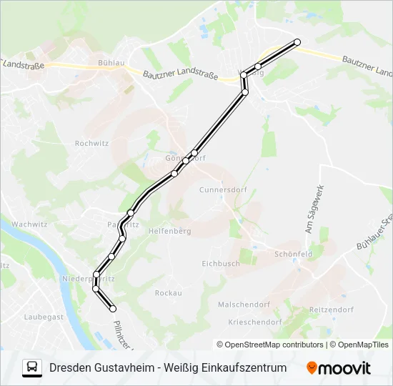 98A Bus Line Map