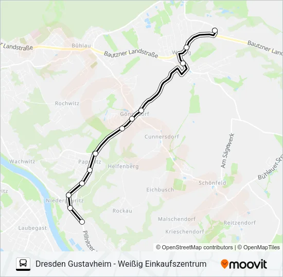 98A Bus Line Map