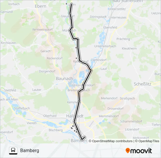 957 Bus Line Map