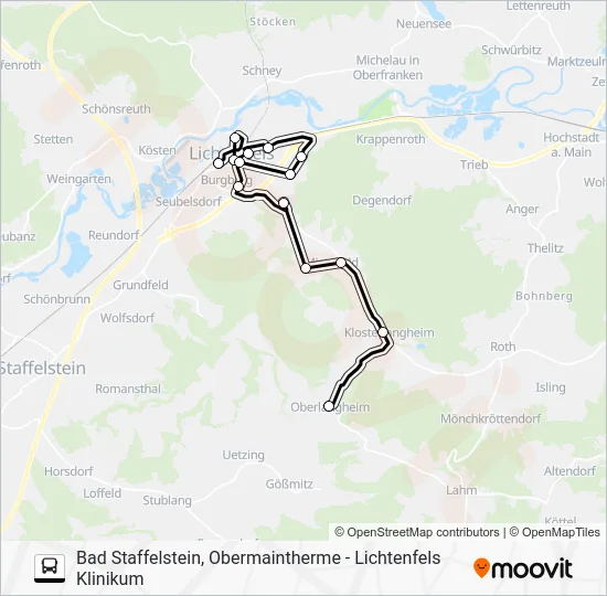 Автобус 1212: карта маршрута