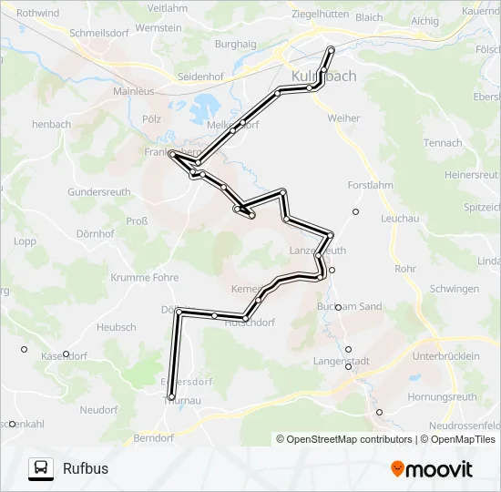 1381 Bus Line Map