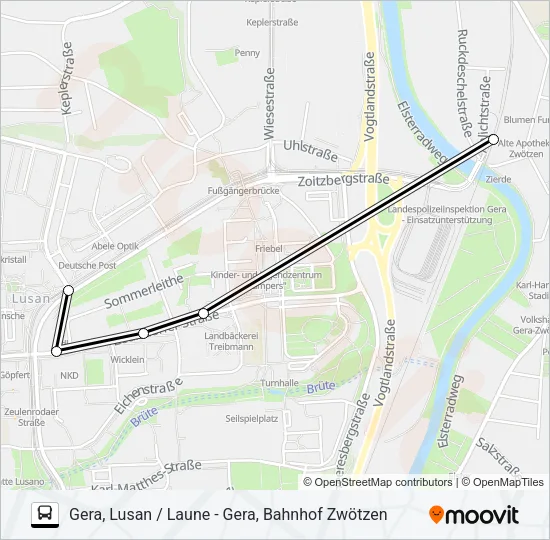15 Bus Line Map