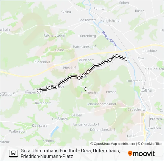 Автобус 20: карта маршрута