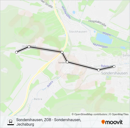5 Bus Line Map