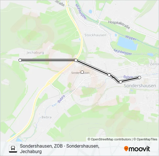 5 Bus Line Map