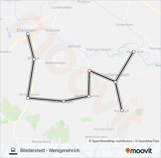 434 Bus Line Map