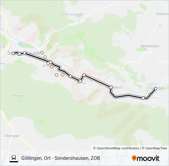 452 Bus Line Map