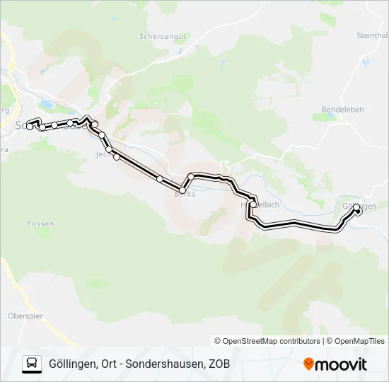 452 Bus Line Map
