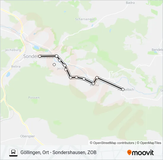 452 Bus Line Map