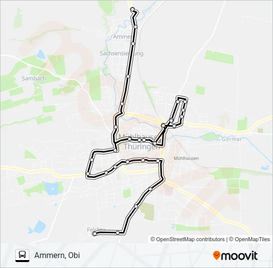 8/1 Bus Line Map