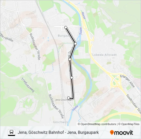 E Bus Line Map