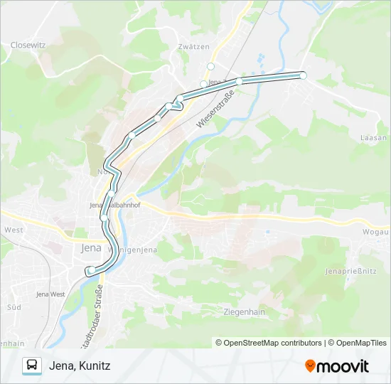 43A Bus Line Map