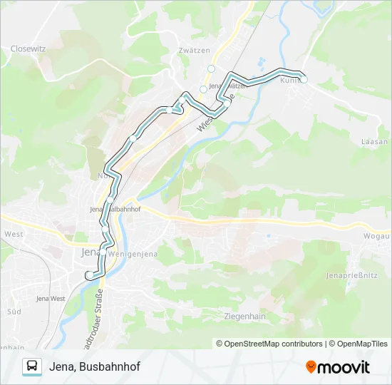 43A Bus Line Map
