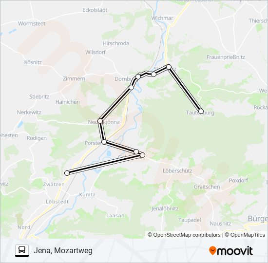 432 bus Line Map