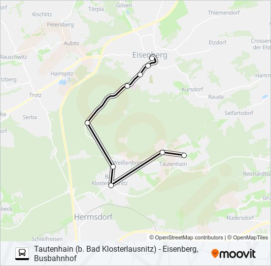 461 bus Line Map