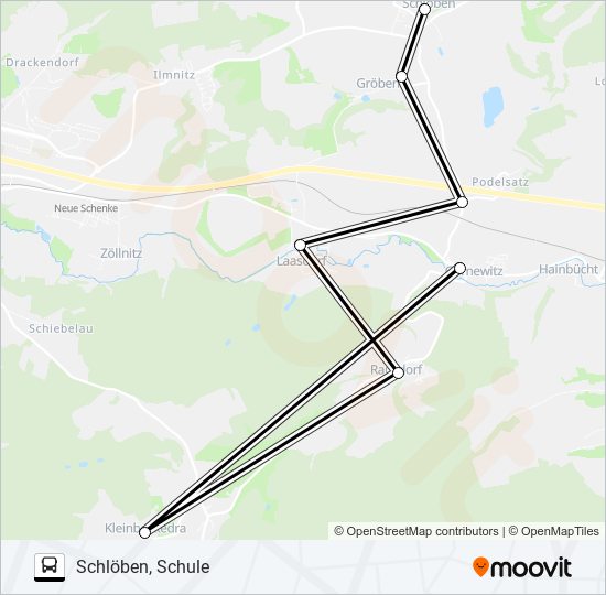 477 bus Line Map