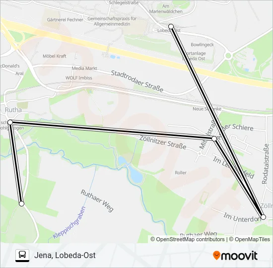 477 Bus Line Map