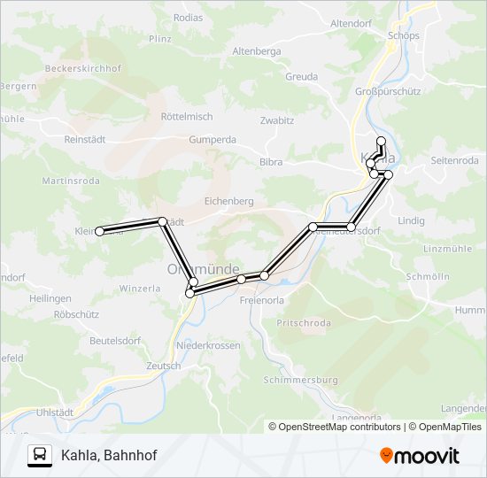 484 Route: Schedules, Stops & Maps - Kahla, Bahnhof (Updated)