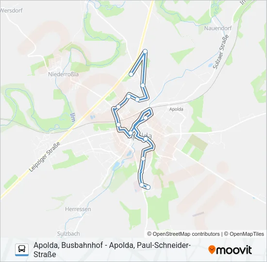 1 Bus Line Map