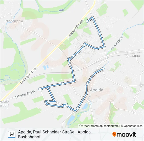 1 Bus Line Map