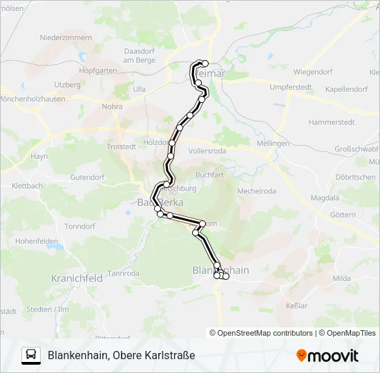 221 Bus Line Map