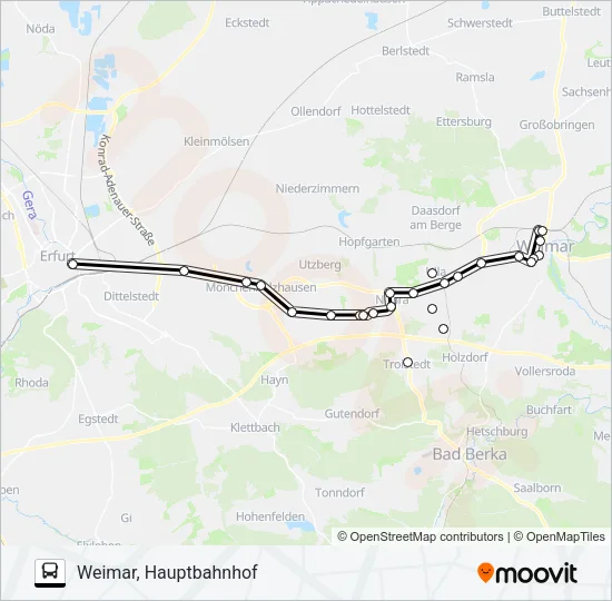 233 Bus Line Map
