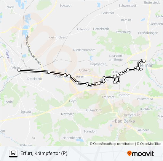 Автобус 233: карта маршрута