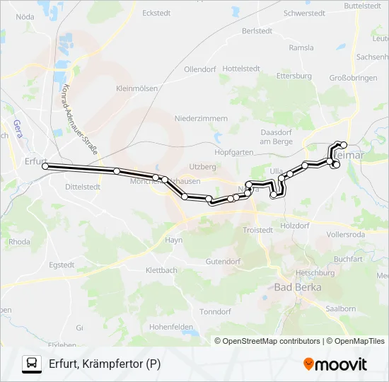 233 Bus Line Map