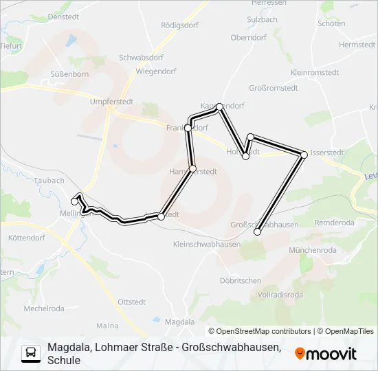 255 Bus Line Map