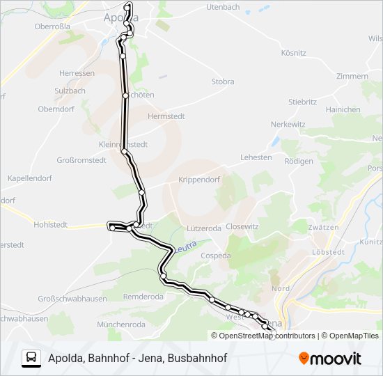 280 Bus Line Map