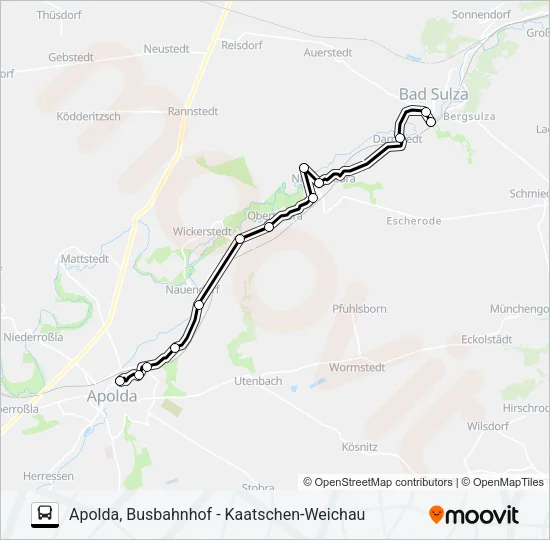 285 Bus Line Map