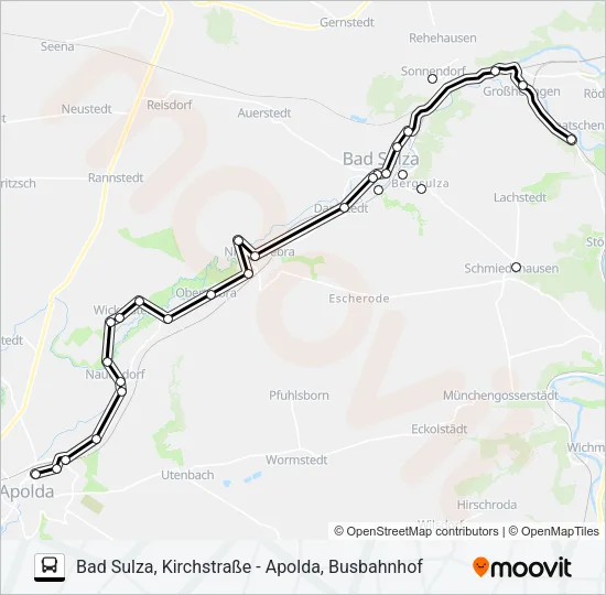 285 Bus Line Map