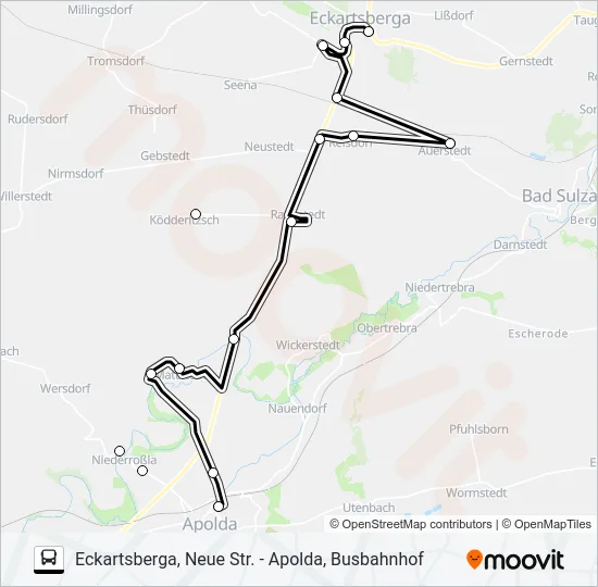 286 Bus Line Map