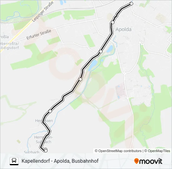291 Bus Line Map