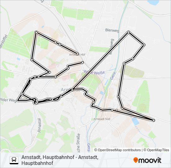 Автобус 1: карта маршрута