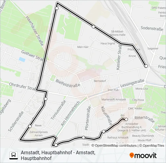 1 Bus Line Map