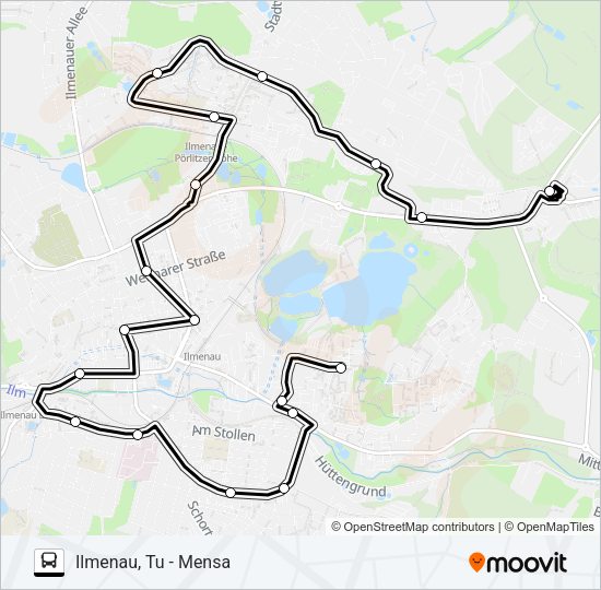 Автобус A: карта маршрута