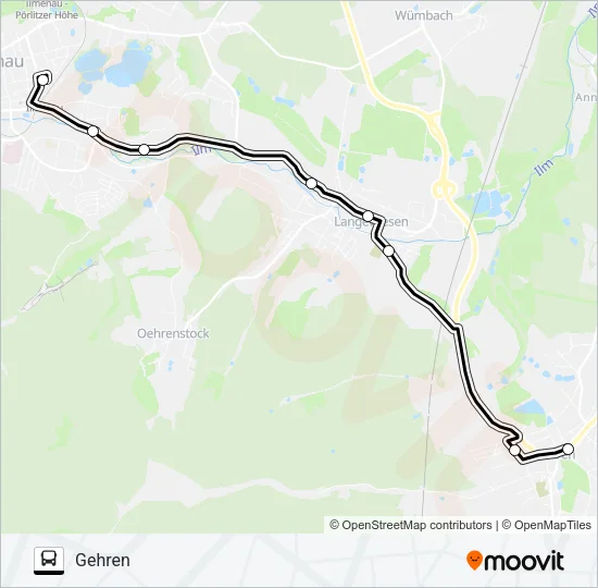303 Bus Line Map