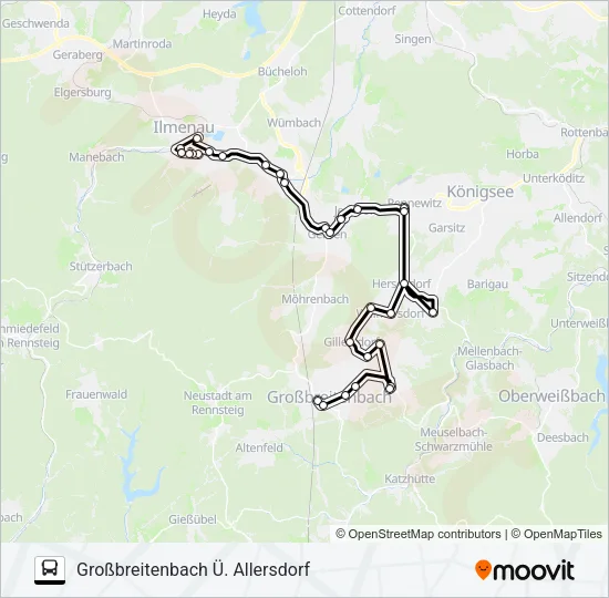 303 Bus Line Map
